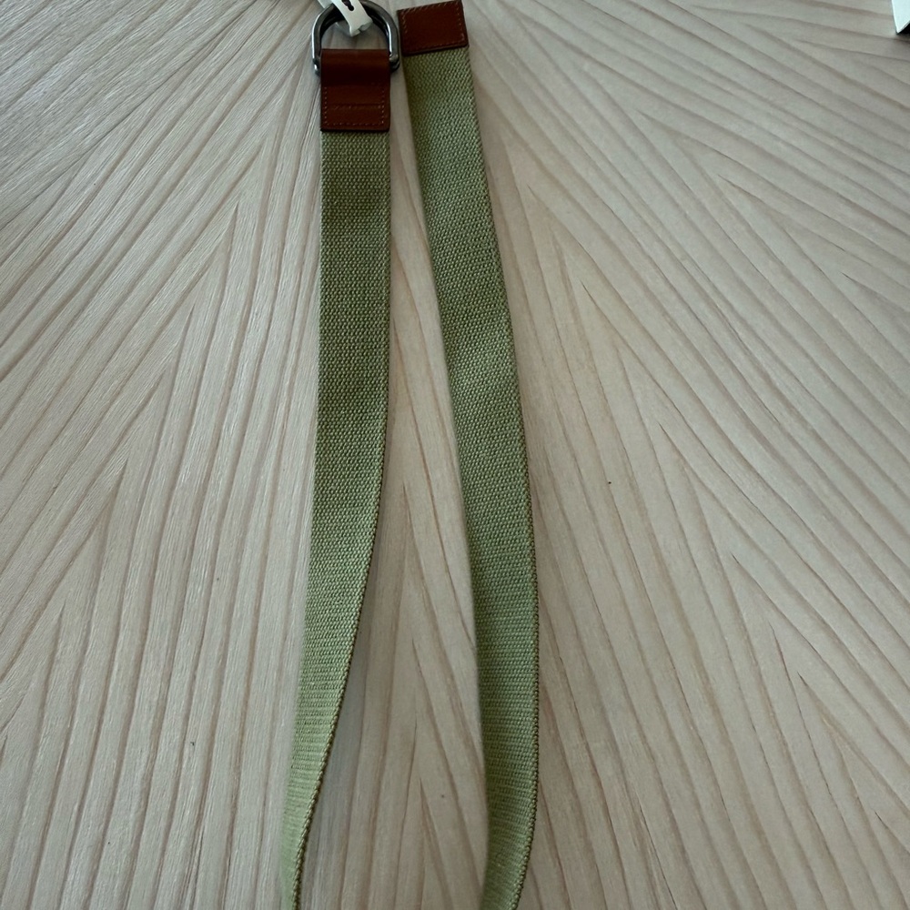 Lucky Brand Olive Green Belt with Brown Accents 34 NWT
